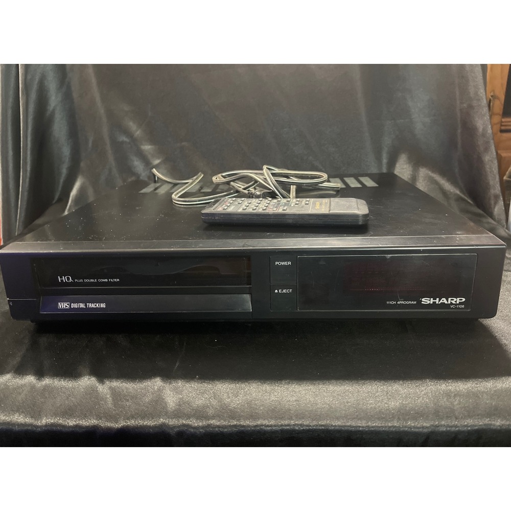 Sharp VC-1106U VHS VCR Video Cassette Recorder Player‎ with Remote NOT TESTED